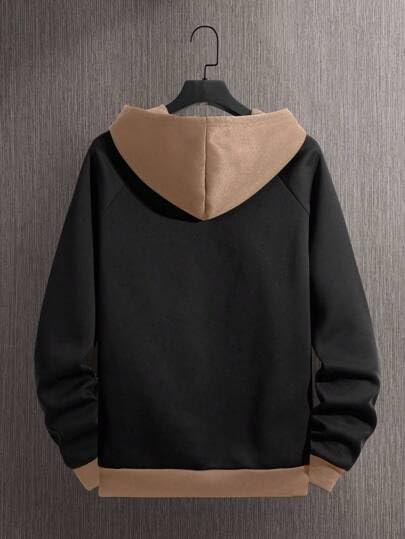 Trillion Regular Fit Printed Hoodie for Men | Sweatshirt for Men Black, Khaki - Image 2