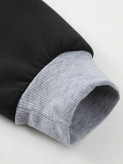 Trillion Regular Fit Printed Hoodie for Men | Sweatshirt for Men Black, Grey - Image 3