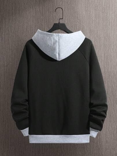 Trillion Regular Fit Printed Hoodie for Men | Sweatshirt for Men Black, Grey - Image 2