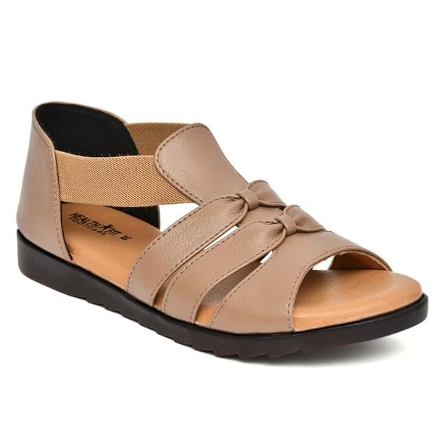 HEALTH FIT Extra Soft Ortho Care Sandals Orthopaedic & Diabetic Daily Use Women's Sandal/Casual Sandal Chappals For Ladies & Girl's 1102 Beige