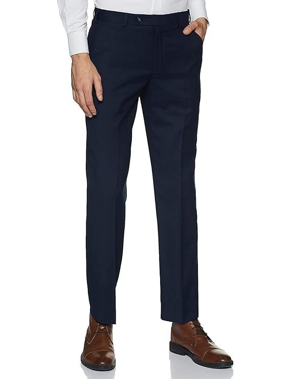 PROLIFE Men's Slim FIT Classic Formal Trousers Pants (Blue)