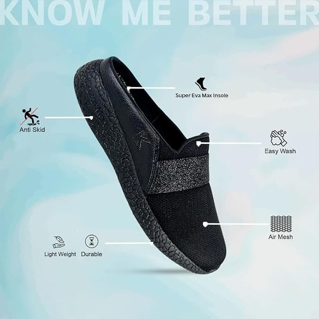 KazarMax Women Cushioned Comfortable Lightweight Clogs | Mules Black - Image 2
