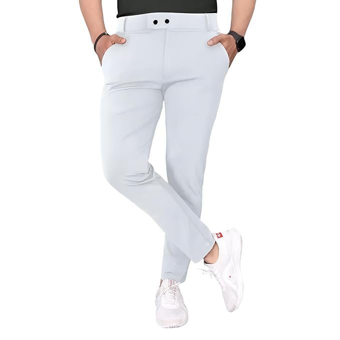 Men's Lycra Blend Comfortable Slim Fit Trousers | Men's Regular Trouser | Men's Trousers for Office | Trouser for Men | Formal Pants for Men