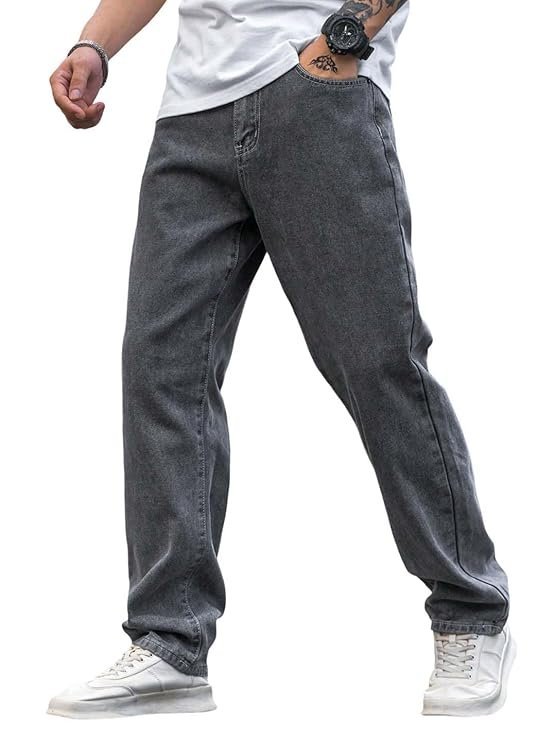 KOTTY Mens Regular Fit|Classic Design with Stylish Look |Day Comfort|Mide Rise Strachable Jeans Light Grey