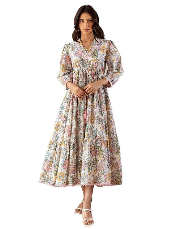 GRECIILOOKS Dress for Women Stylish | One Piece Dress for Women Long | Women Dress | Long Dress for Women | Maxi Dress for Multicolor