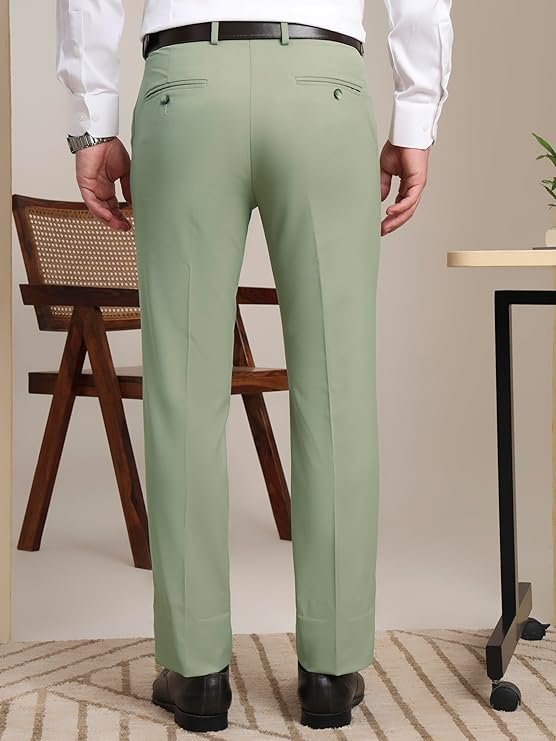 SaintX Men's Premium Stretchable Formal Trouser with Techno Flex Waistband | Slim Fit Pants | Office Wear/Executive Wear - Image 2
