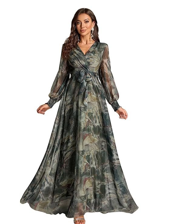 LITZO Western Dresses for Women (L-8 to 10) Green