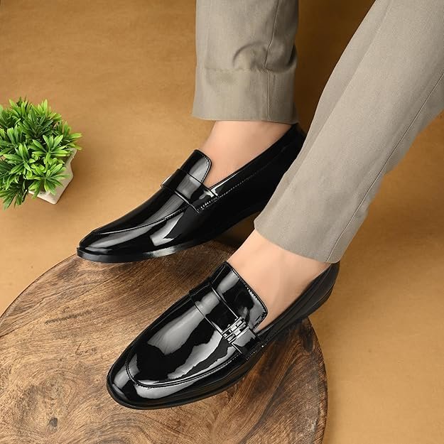 Centrino Formal Shoes for Men | Slip-On Dress Shoes with Cushioned Insole | Comfortable & Stylish Non Lace-Up Design for Office (9705) - Image 2