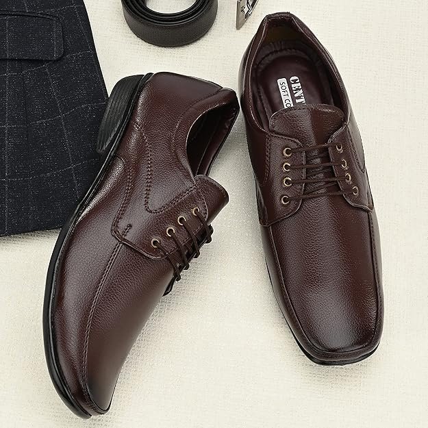 Centrino Formal Shoes for Men | Lace-Up Derby Shoes | Comfortable Stylish Dress Shoes for Office, Business Casual & Special Occasions (8604) Brown - Image 2