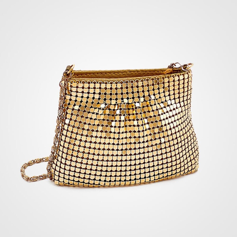 Bright Gold Purse with Chain